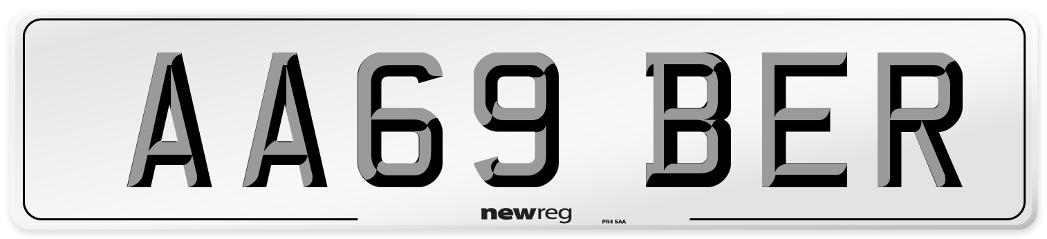 AA69 BER Number Plate from New Reg